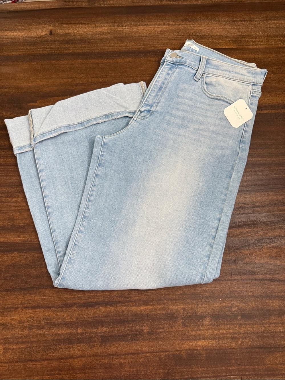 Altar'd State Light Blue Hemmed wide leg Jeans